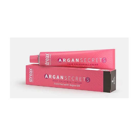Streax Professional Argan Secrets Permanent Hair Colourant Cream - Light Brown 5 (Enriched with Argan Oil) For All hair types ; 90 gm