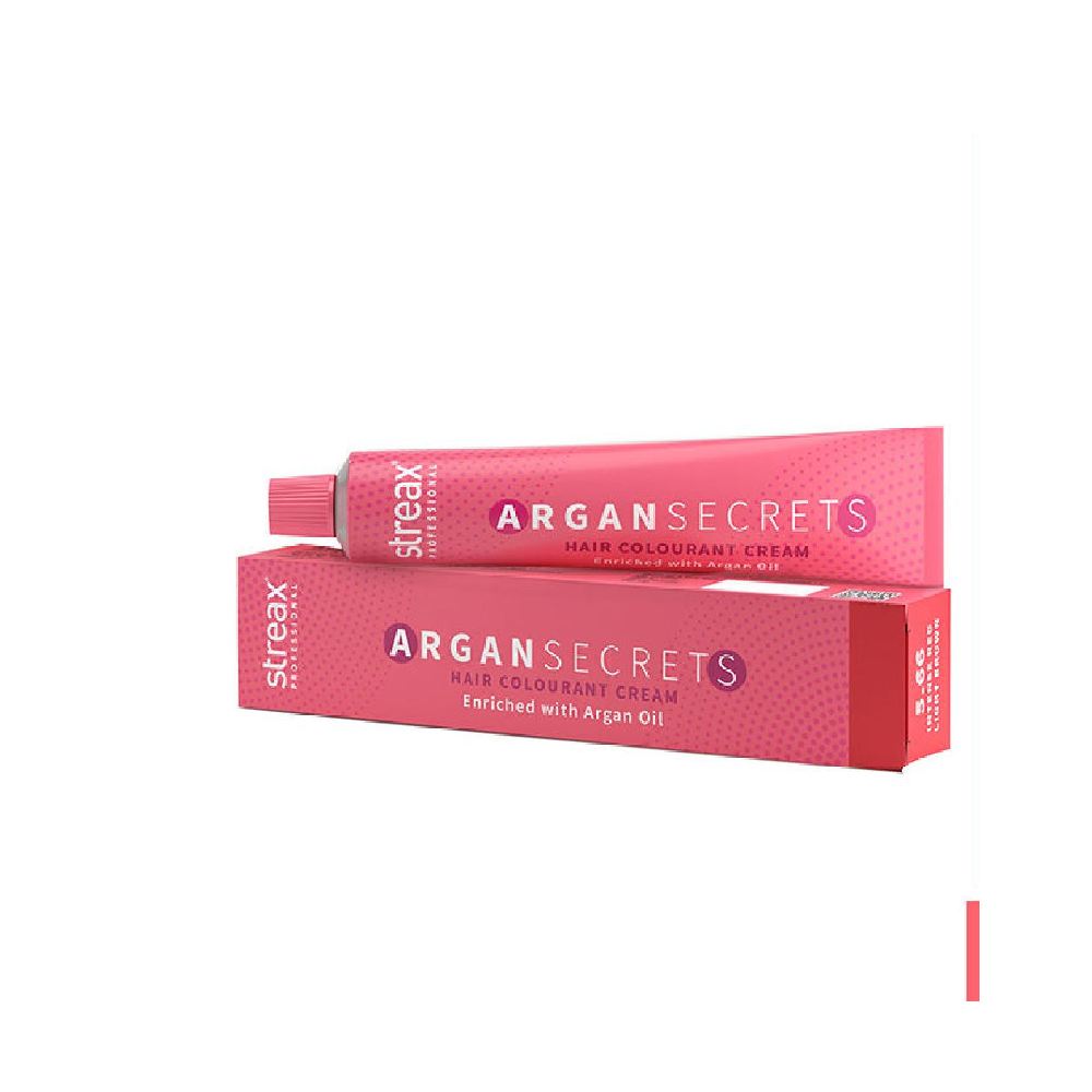 Streax Professional Argan Secrets Hair Colourant Cream - Light Brown Copper Matte 5.74 (60gm)