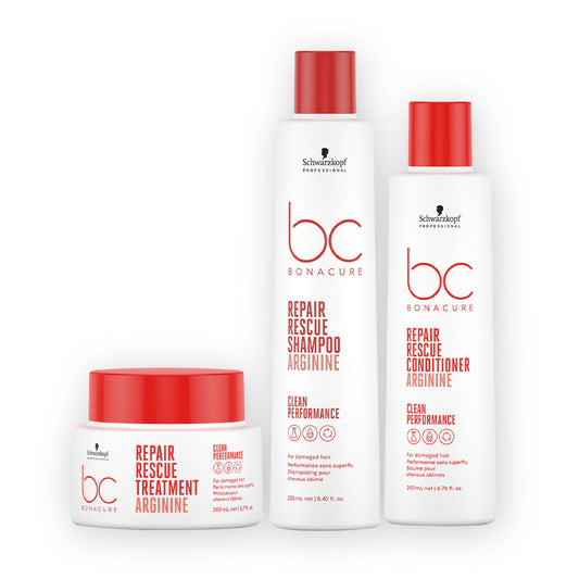 Schwarzkopf Professional Bonacure Peptide Repair Rescue Micellar Shampoo + Conditioner + Treatment - For Dry & Damaged Hair