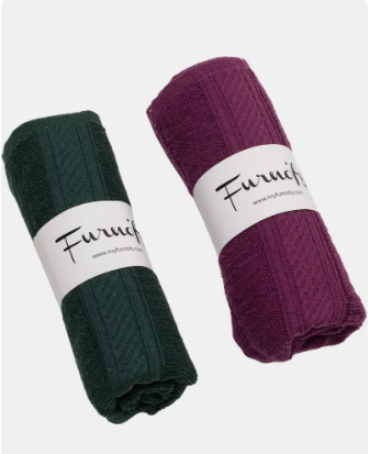 Cotton 450 GSM Hand Towel Set (Pack of 2)