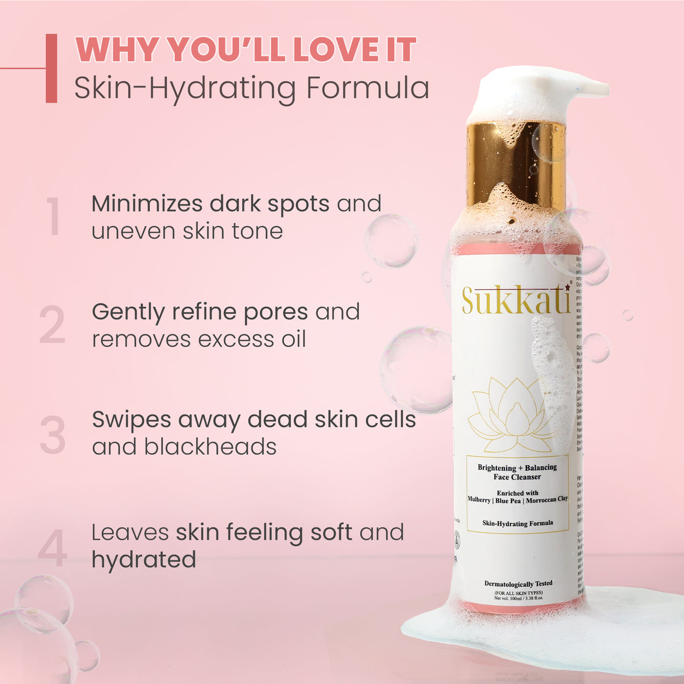 Sukkati's Balancing + Brightening Face Cleanser 100ml