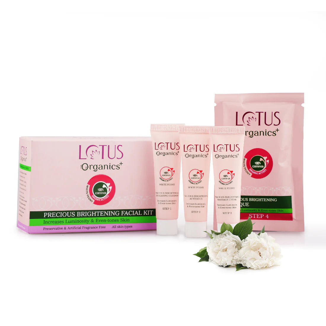 Lotus Organics+ Precious Brightening Small Facial Kit  (47 g)