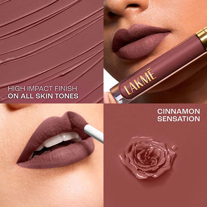 Lakme Rouge Bloom Matte Lip Liquid Cinnamon Sensation 305