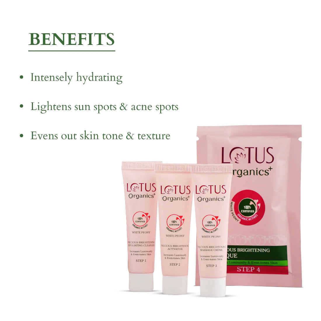 Lotus Organics+ Precious Brightening Small Facial Kit  (47 g)