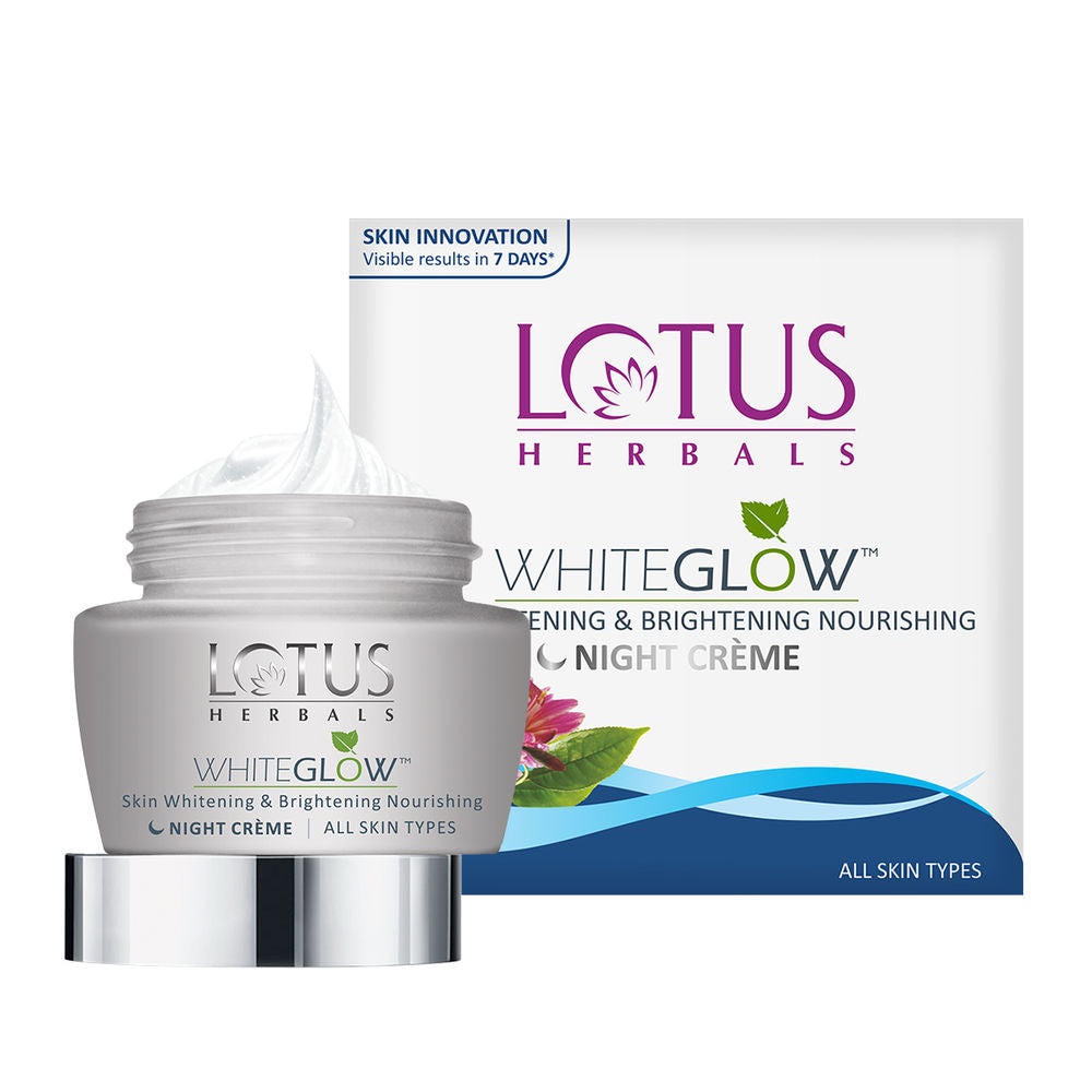 Lotus Herbals WhiteGlow Skin Whitening & Brightening Nourishing Night Creme (60gm)