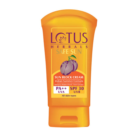 Lotus Herbals Safe Sun Block Cream SPF 30 PA++ (Indian Summer Formula) (50gm)