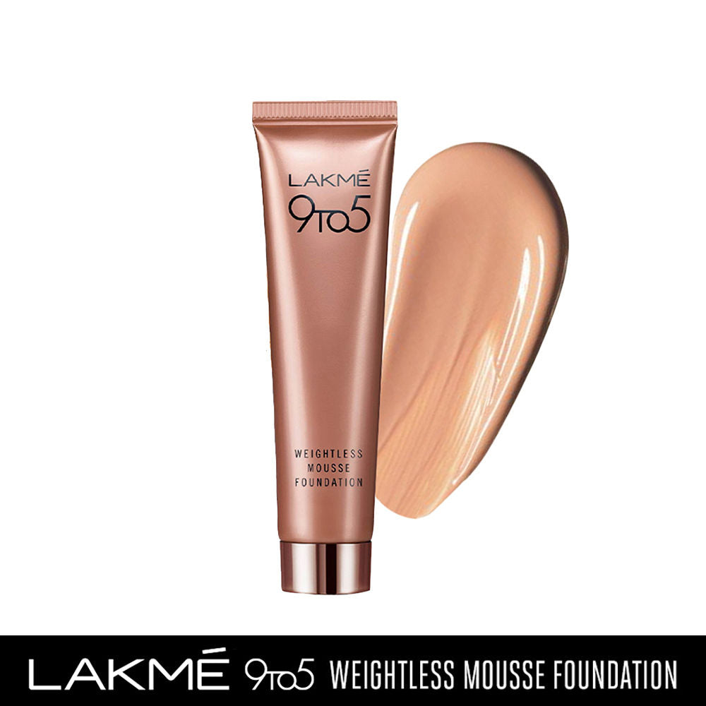 Lakme 9 to 5 Weightless Mousse Foundation - Rose Ivory (25gm)