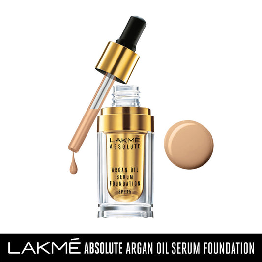 Lakme Absolute Argan Oil Serum Foundation SPF 45 - W160 Warm Sand (15ml)