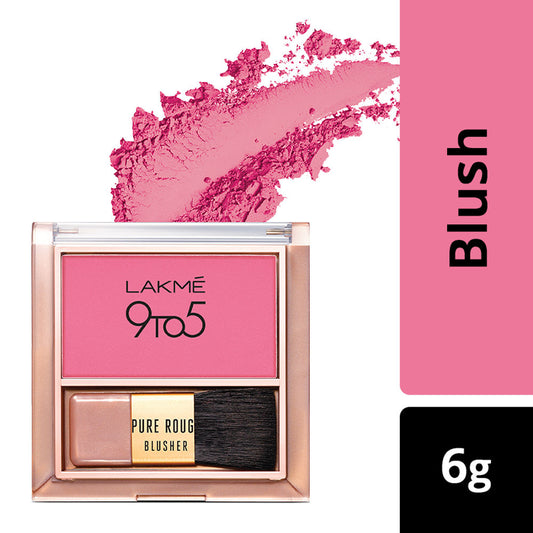 Lakme 9 To 5 Pure Rouge Blusher - Pretty Pink (6gm)