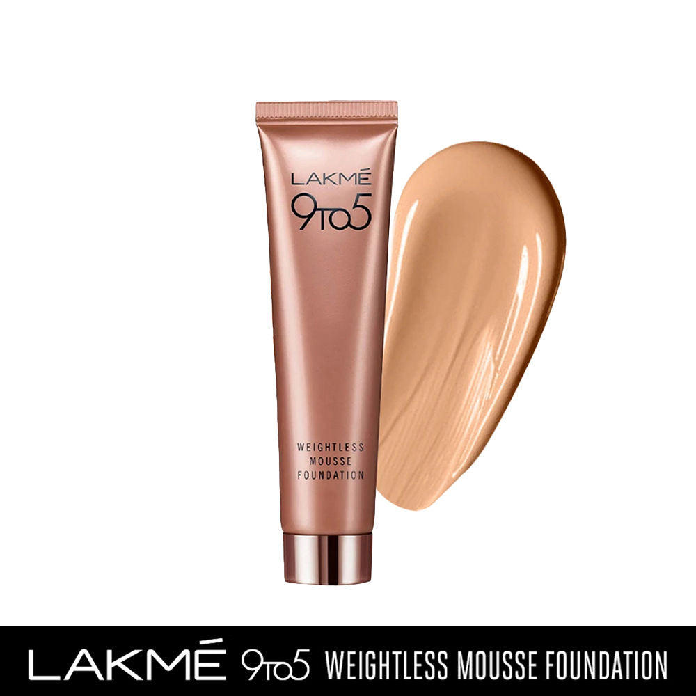 Lakme 9 To 5 Weightless Mousse Foundation - Natural Sand (25gm)