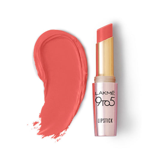 Lakme 9 To 5 Primer + Matte Lipstick - MR6 Coral Date (3.6g)