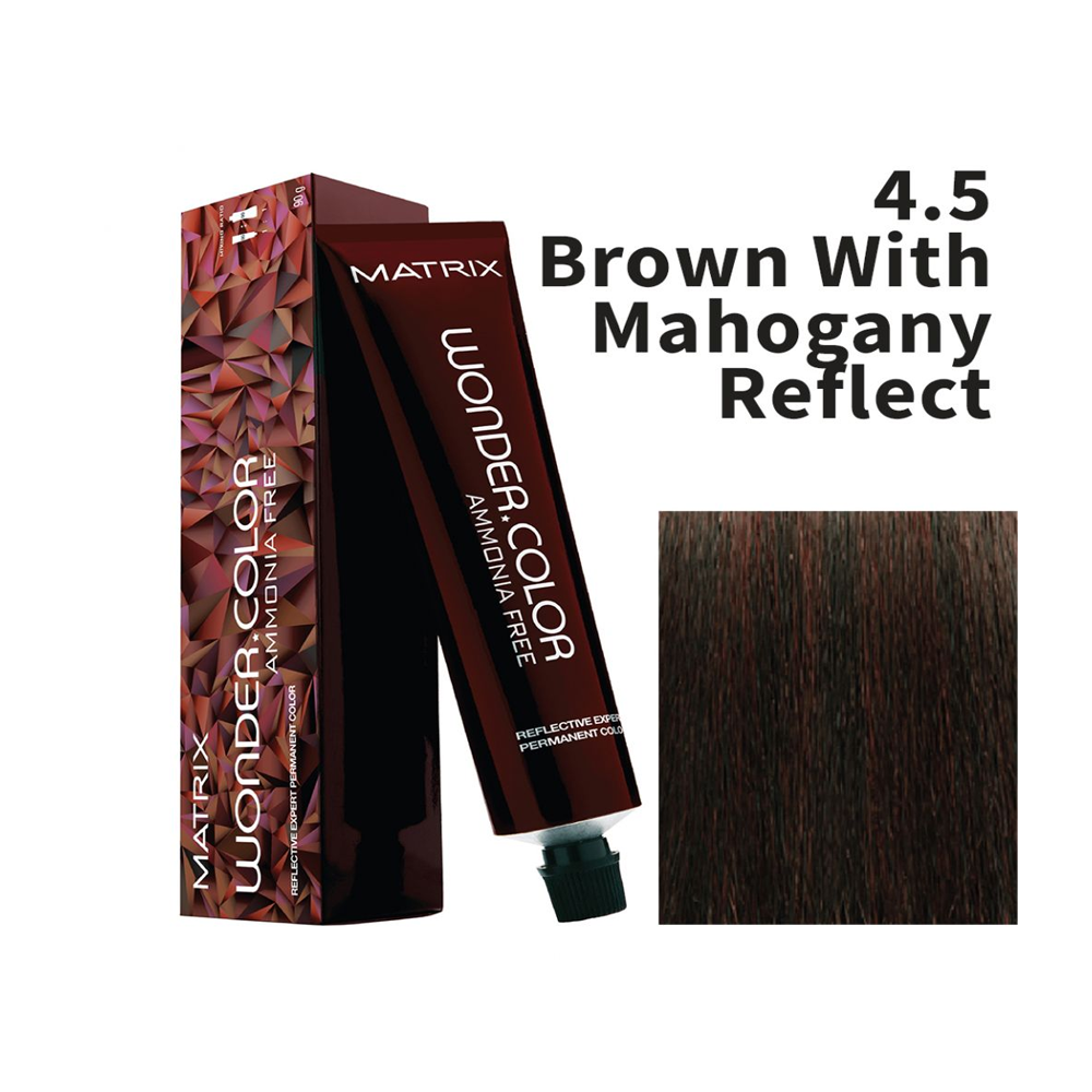 Matrix Wonder Color Ammonia Free 4.5 (Brown With Mahogany Reflect)