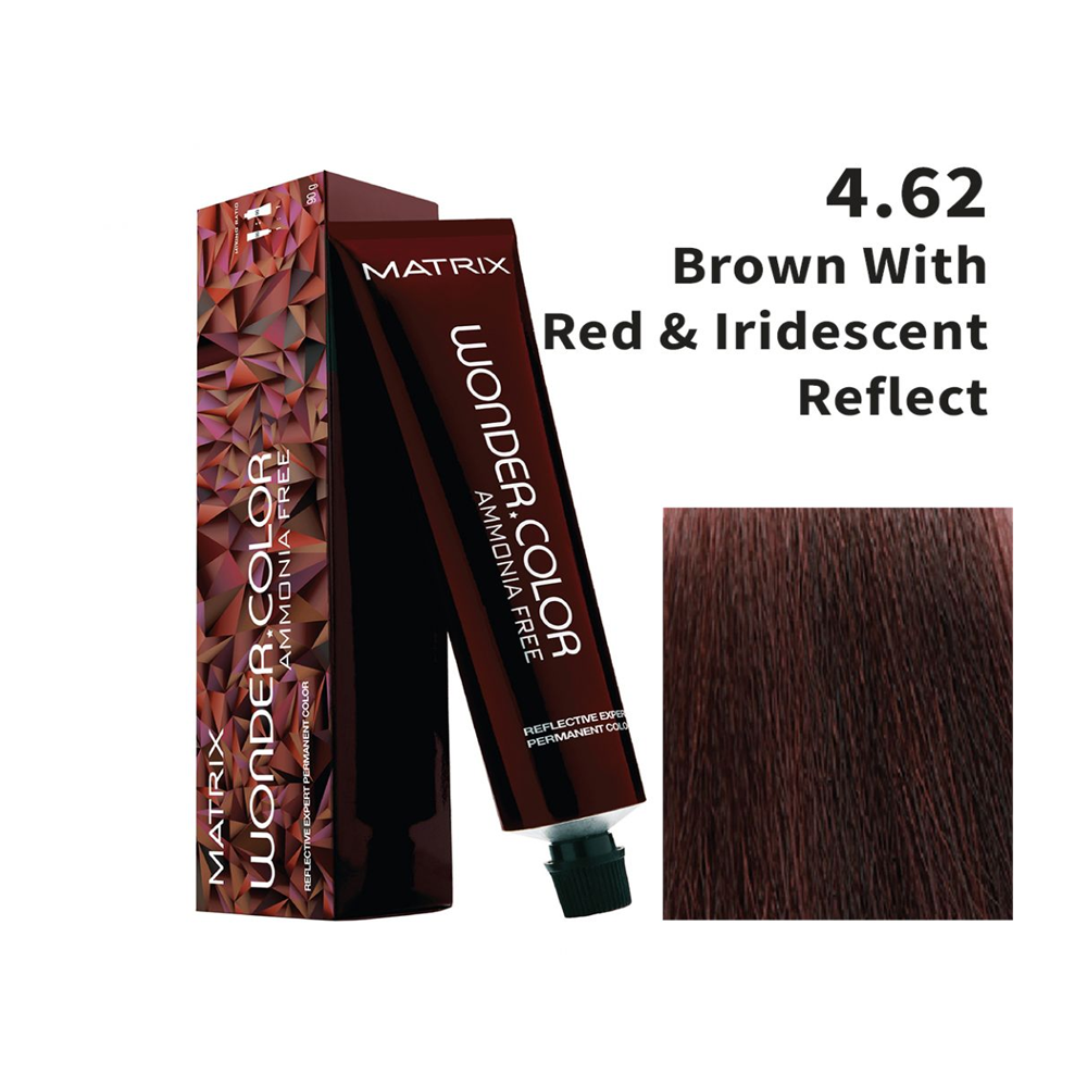 Matrix Wonder Color Ammonia Free 4.62 (Brown with Red & Iridescent Reflect)