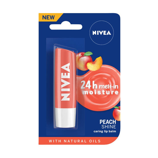 NIVEA Peach Shine Caring Lip Balm (4.8gm)