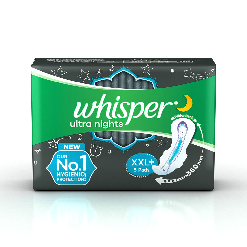 Whisper Ultra Night Pads XXL+ Wings Size Pack 5 Pads
