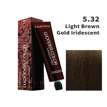 Matrix Wonder Color Ammonia Free 5.32 (Light Brown With Gold Iridescent)