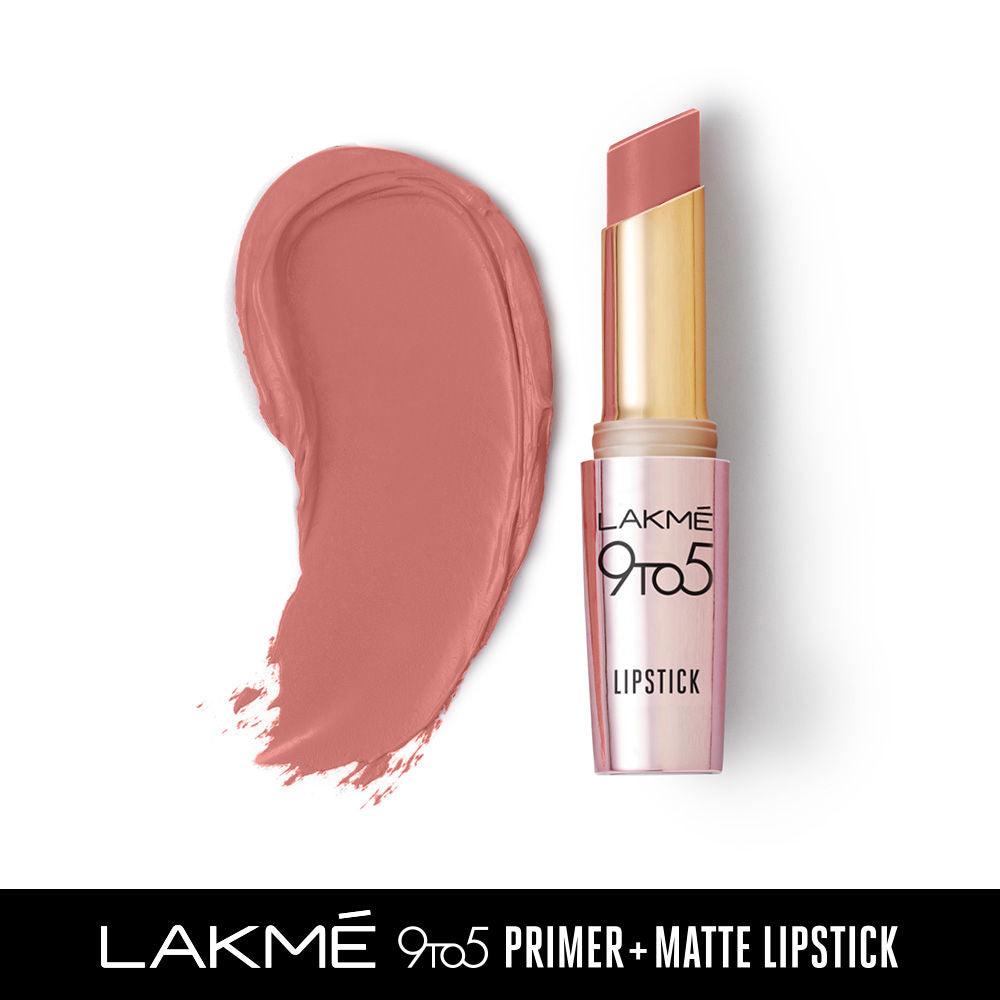 Lakme 9 To 5 Primer + Matte Lipstick - MP7 Blushing Nude (3.6g)