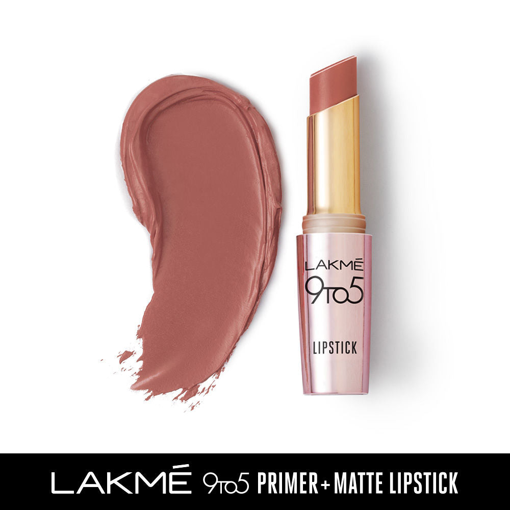 Lakme 9 To 5 Primer + Matte Lipstick - MP9 Nude Touch (3.6g)