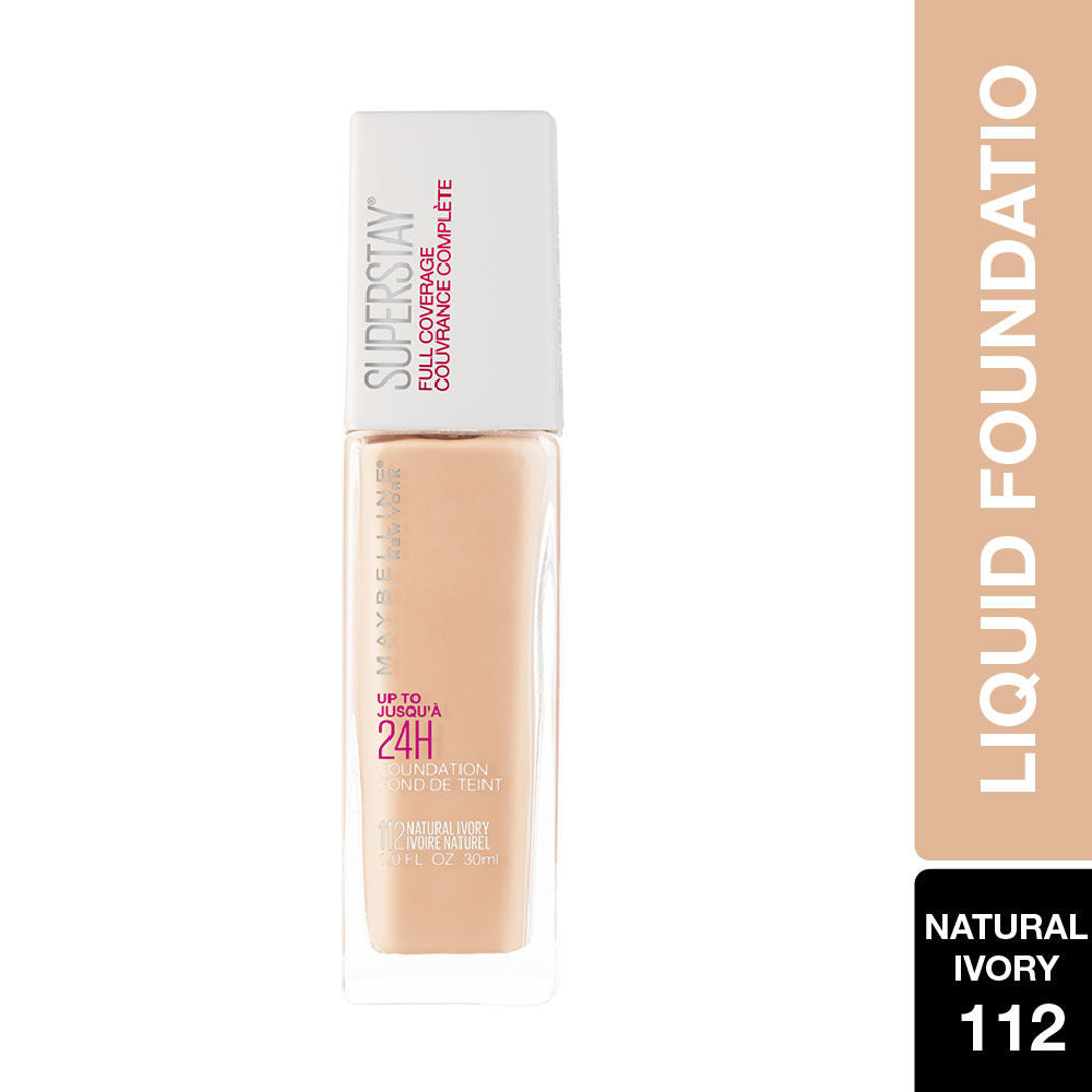 Maybelline New York Super Stay Full Coverage Foundation - Natural Ivory 112 (30ml)