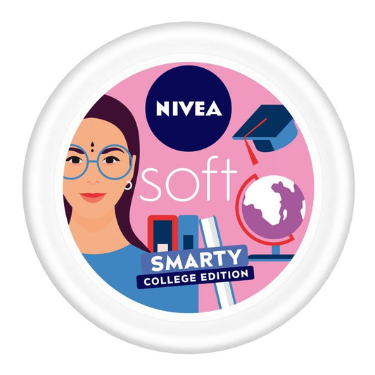 Nivea Soft Moisturizer For Face, Hand &  Non Sticky Cream, Smarty College Edition (200ml)