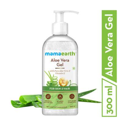 Mamaearth Aloe Vera Gel With Vitamin E For Skin and Hair (300ml)