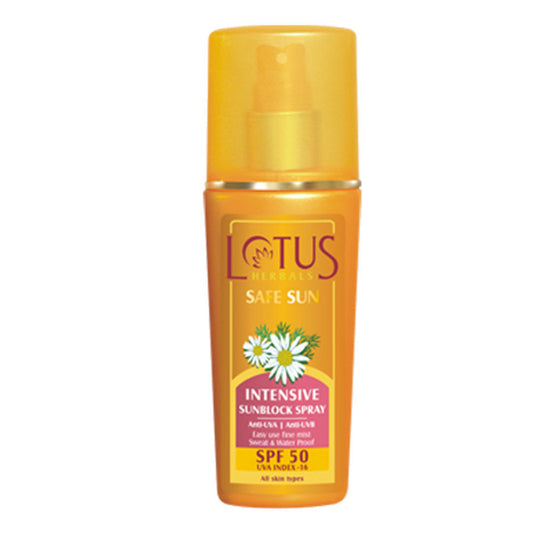Lotus Herbals Safe Sun Intensive Sunblock Spray Spf-50 Uva Index – 16 (80ml)