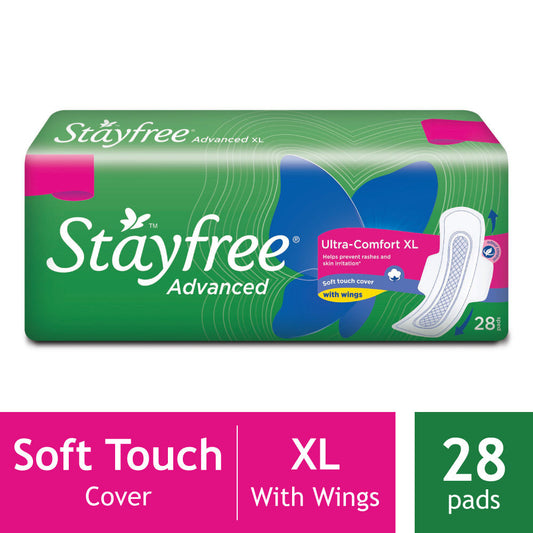 Stayfree Advance Ultra Comfort XL - 28 Sanitary Pads (28 Pads)