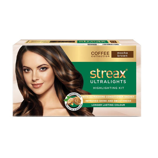 Streax Coffee Collection Ultralights Highlighting Kit - Mocha Brown (30gm+20ml)