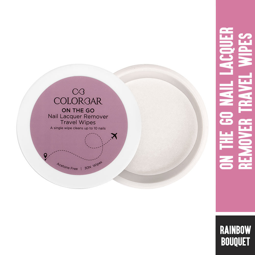 Colorbar On The Go Nail Lacquer Remover Wipes - Rainbow Bouquet (30 Wipes)