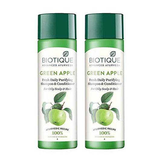Biotique Bio Green Apple Fresh Daily Purifying Shampoo & Conditioner - Pack Of 2