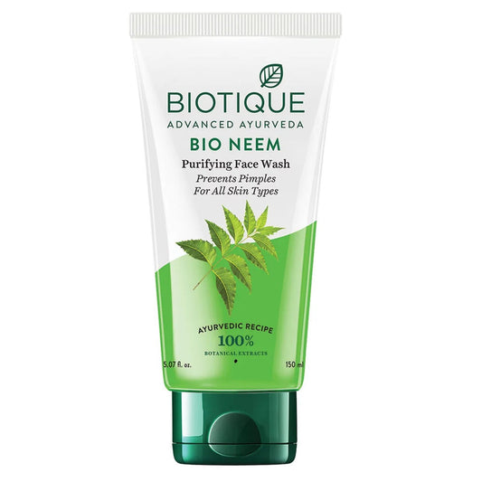 Biotique Bio Neem Purifying Face Wash Prevents Pimples For All Skin Types (150ml)