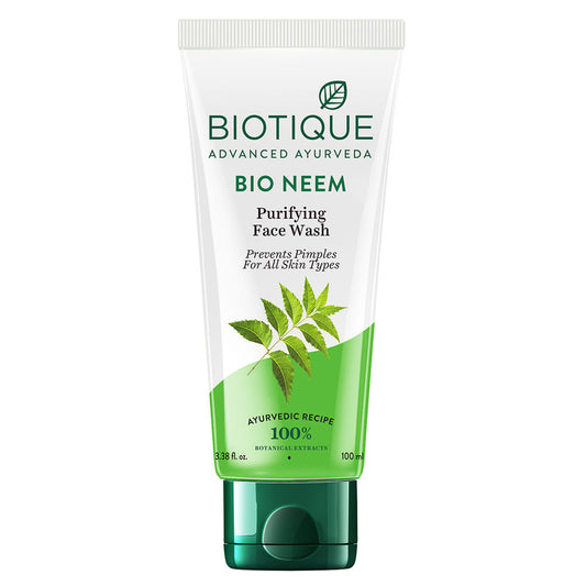 Biotique Bio Neem Purifying Face Wash Prevents Pimples For All Skin Types (100ml)