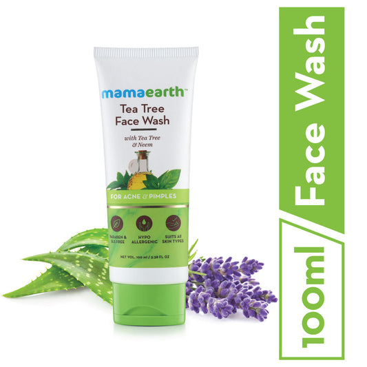 Mamaearth Face Wash With Tea Tree Oil And Neem Extract For Acne &Pimples (100ml)