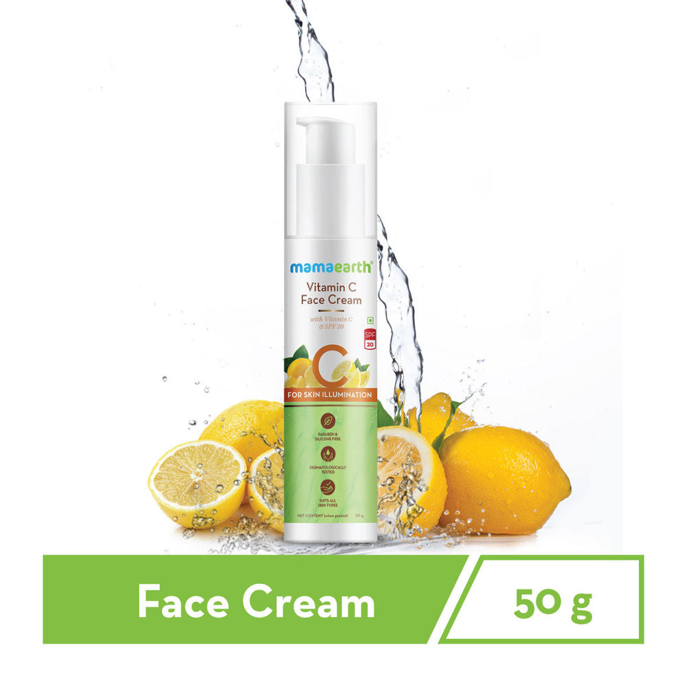Mamaearth Vitamin C Cream For Face, with Vitamin C & SPF 20 (50gm)