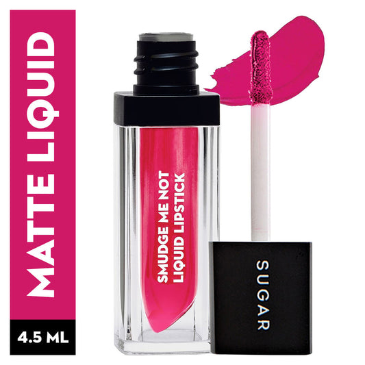 SUGAR Smudge Me Not Liquid Lipstick - 07 Rethink Pink (Fuchsia) (4.5ml)