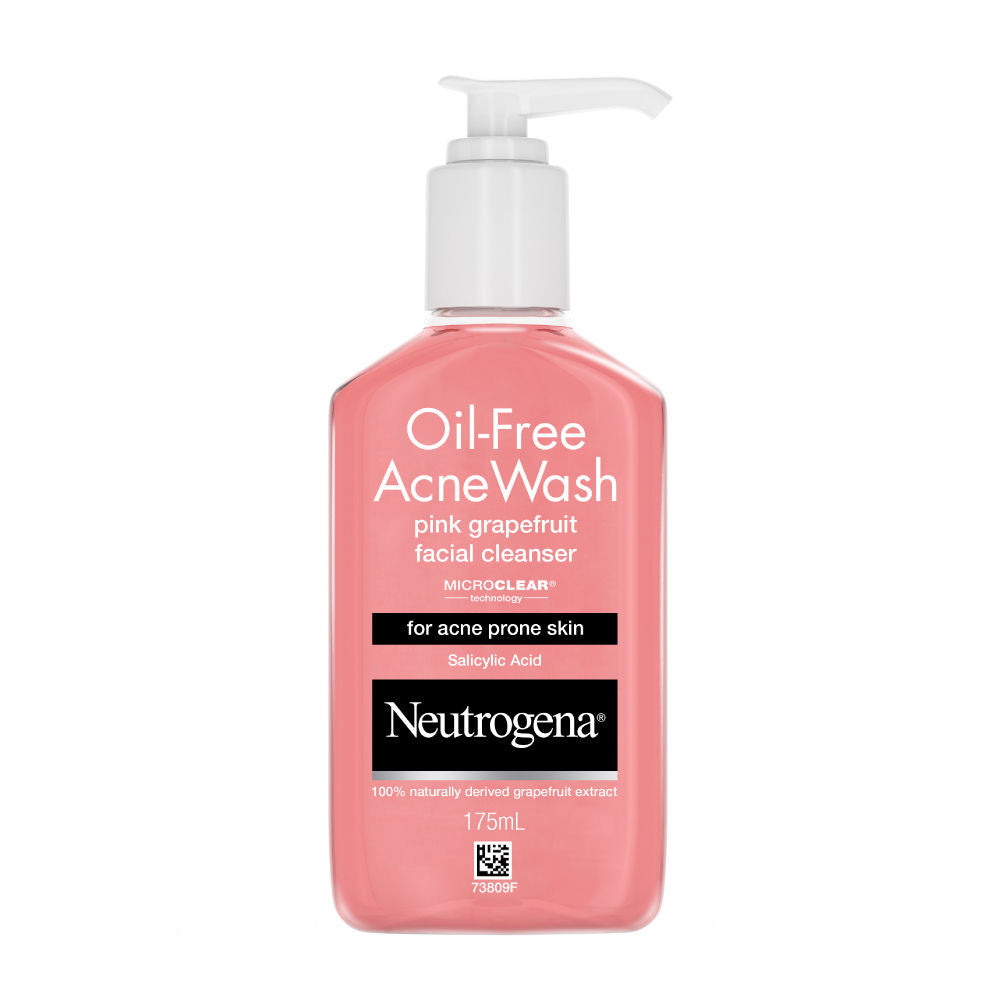 Neutrogena Oil Free Acne Wash Pink Grapefruit Facial Cleanser (175ml)