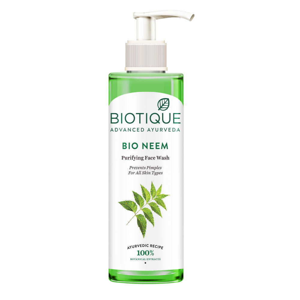 Biotique Bio Neem Purifying Face Wash Prevents Pimples For All Skin Types (200ml)