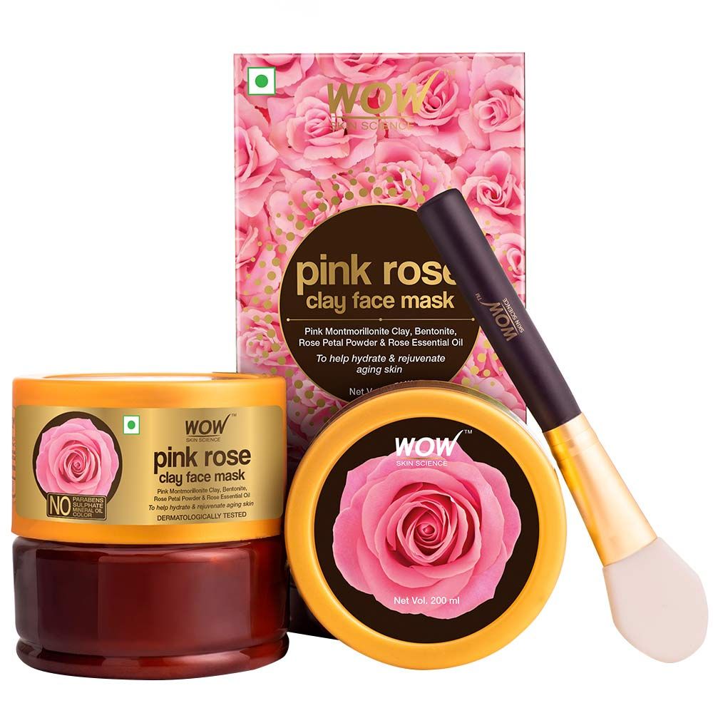 WOW Skin Science Pink Rose Clay Face Mask (200ml)