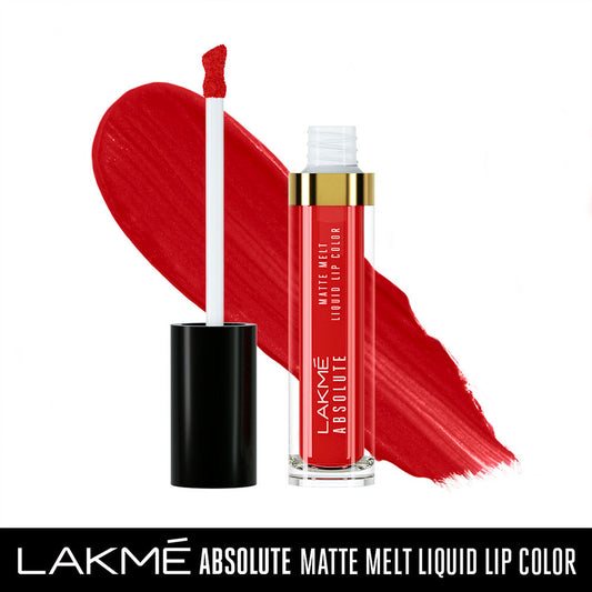 Lakme Absolute Matte Melt Liquid Lip Color - Rhythmic Red (6ml)