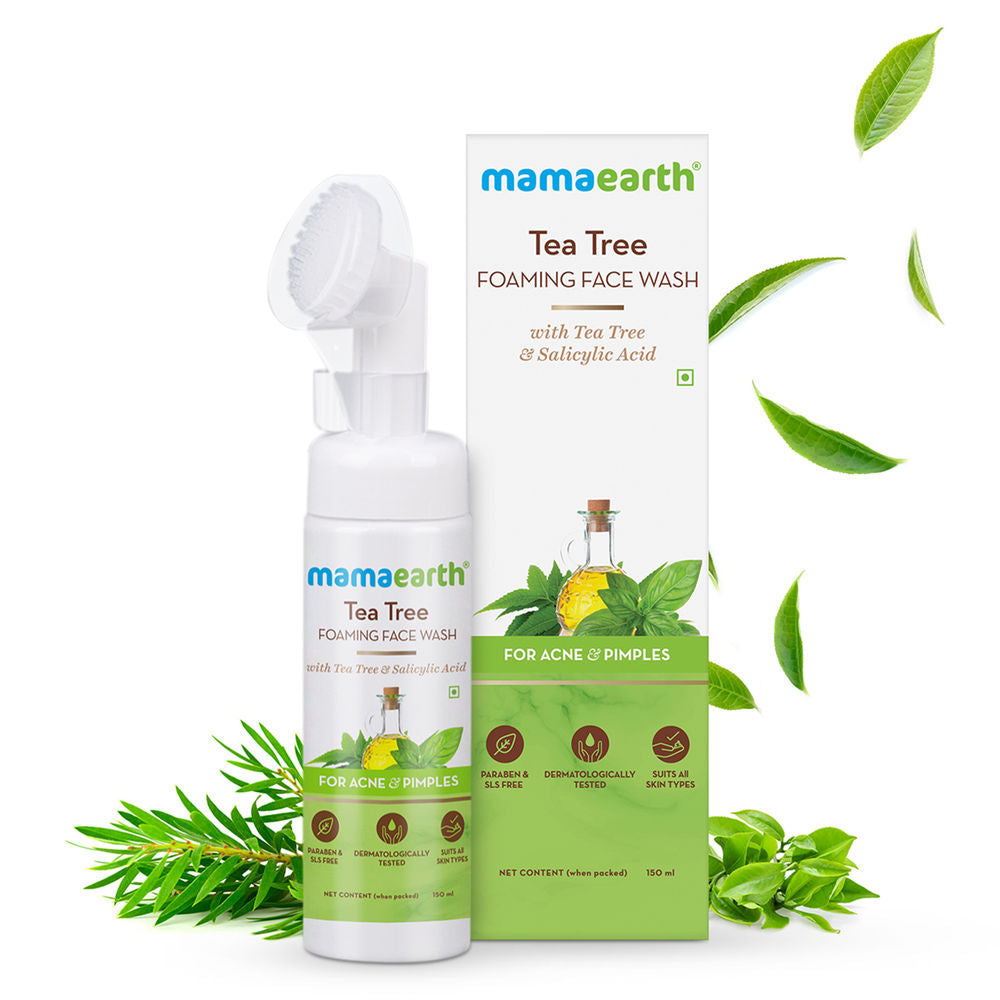 Mamaearth Tea Tree Foaming Face Wash With Tea Tree & Salicylic Acid For Acne & Pimples (150ml)