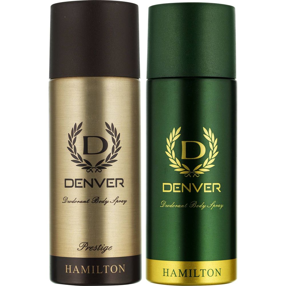 Denver Hamilton and Prestige Deodorant Combo (Pack of 2) (105gm+165ml)