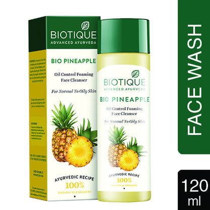 Biotique Bio Pineapple Oil Control Foaming Face Cleanser (120ml)