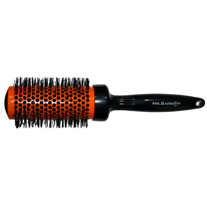 Mr. Barber Professional Round Thermal Hair Brush with Boar Bristles, Ceramic & Ionic Technology, Anti-Static for Blow Drying, Curling, and Straightening MB-43