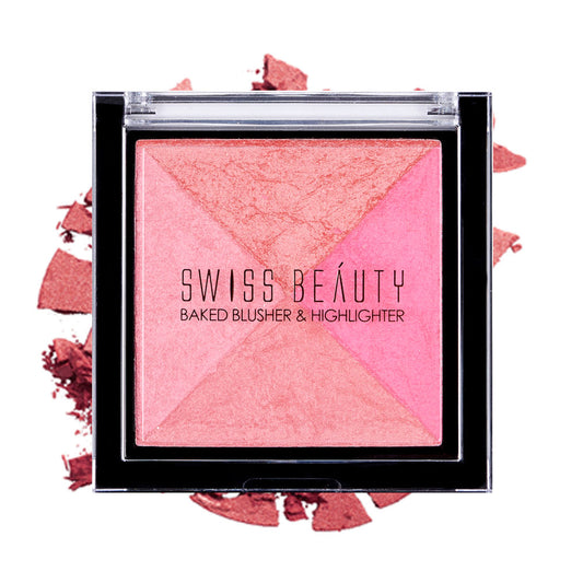 Swiss Beauty Baked Blusher & Highlighter - 04 (7gm)