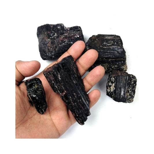 Black Tourmaline Natural Raw / Rough Stone 100g